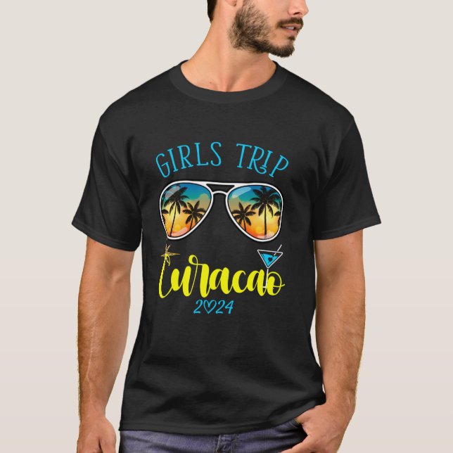 Girls Trip Curacao 2024 Beach Womens Weekend Birth T-Shirt (Vorderseite)
