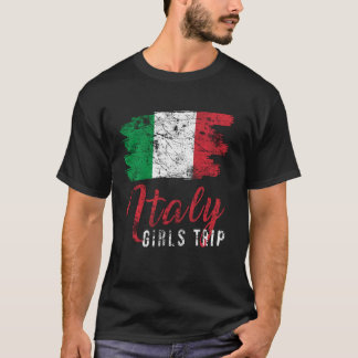 Girls Trip Italien Flag Retro Match Italienisches  T-Shirt