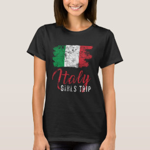Girls Trip Italien Flag Retro Match Italienisches T-Shirt