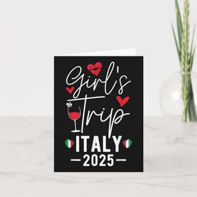 Girls Trip Italy 2025 Women&#39;s Weekend Girls Tr Karte (Vorderseite)