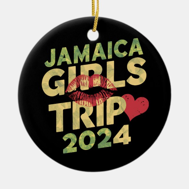 Girls Trip Jamaica 2024 Sommerferien Wochenende Keramik Ornament (Vorne)