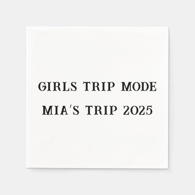 Girls Trip Mode Custom Party Napkins - Sommer 2025 Serviette (Vorderseite)