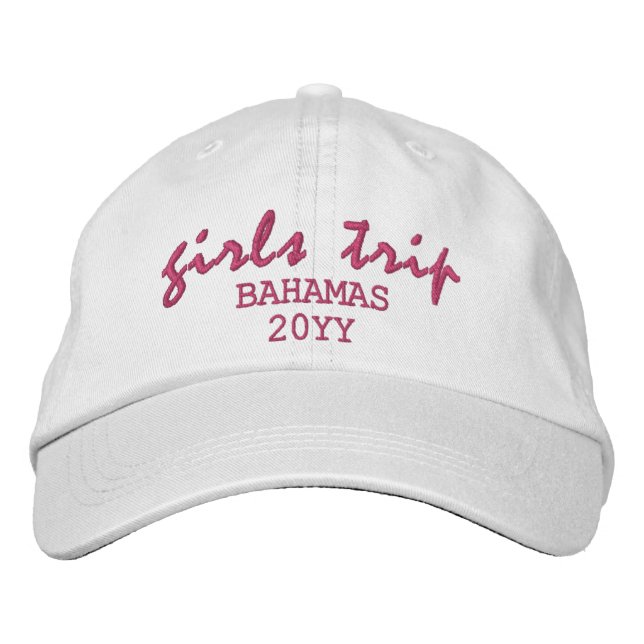 Girls Trip Moderne Script Typografie Personalisier Bestickte Baseballkappe (Vorderseite)