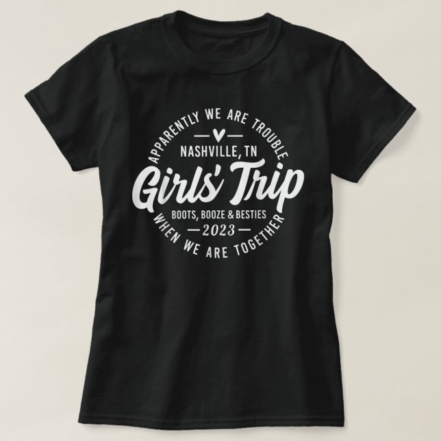 Girls Trip Nashville 2023 - Bachelorette Weekend P T-Shirt (Design vorne)