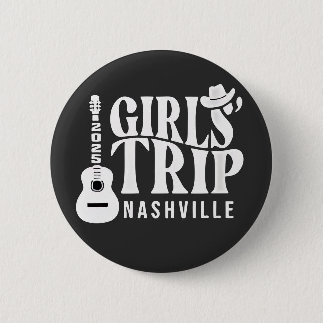 Girls Trip Nashville 2025 Urlaub Sommer Button (Vorderseite)