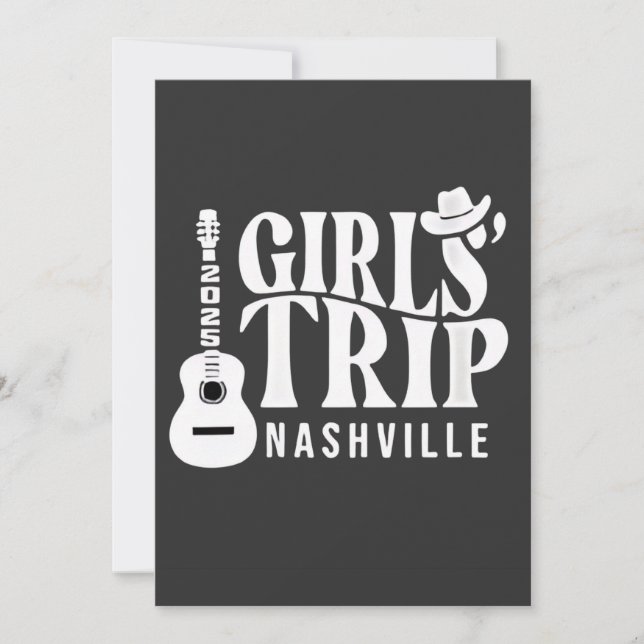 Girls Trip Nashville 2025 Urlaub Sommer Einladung (Vorderseite)
