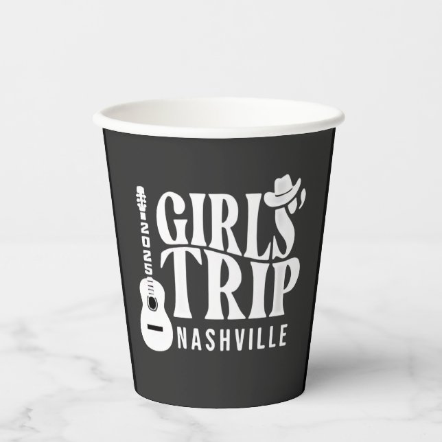 Girls Trip Nashville 2025 Urlaub Sommer Pappbecher (Vorderseite)