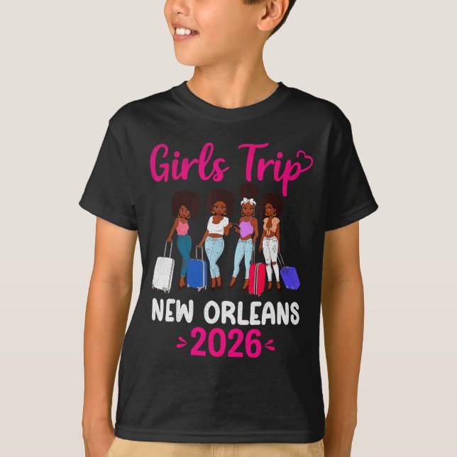 Girls Trip New Orleans 2026 Squad Matching Outfit  T-Shirt (Vorderseite)