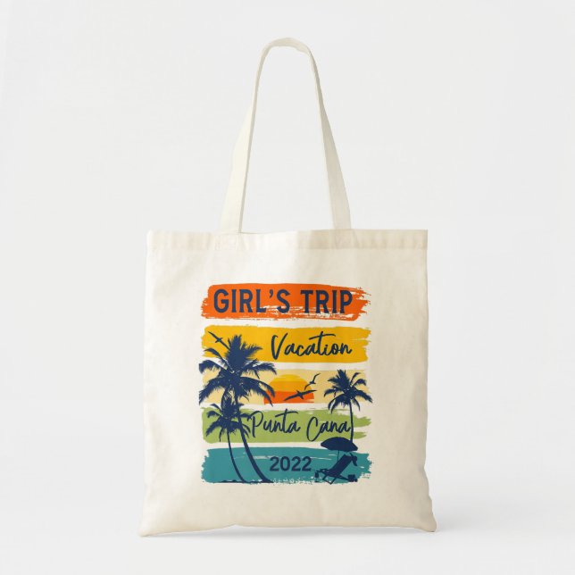 Girl's Trip Punta Cana 2022 Dominikanischer Urlaub Tragetasche (Vorne)