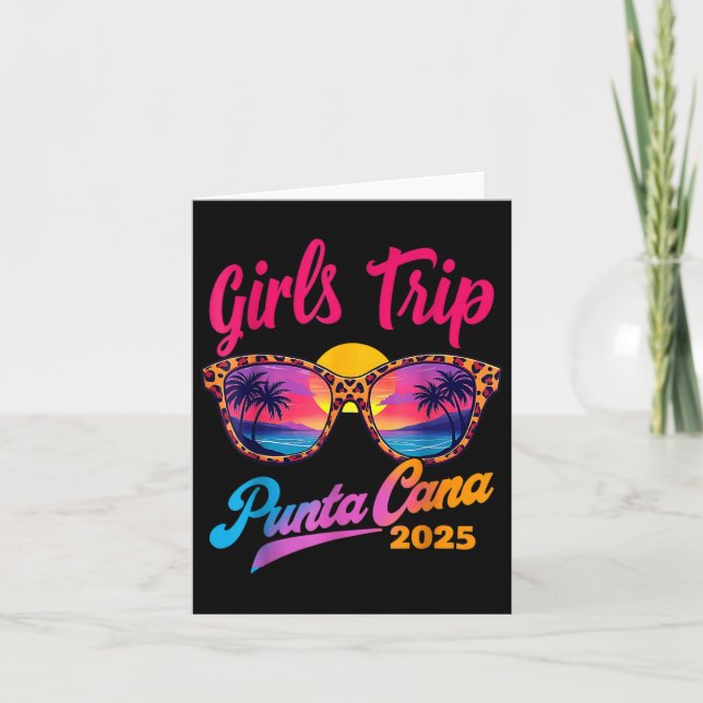 Girls Trip Punta Cana 2025 Matching Sommerurlaub Karte (Vorderseite)