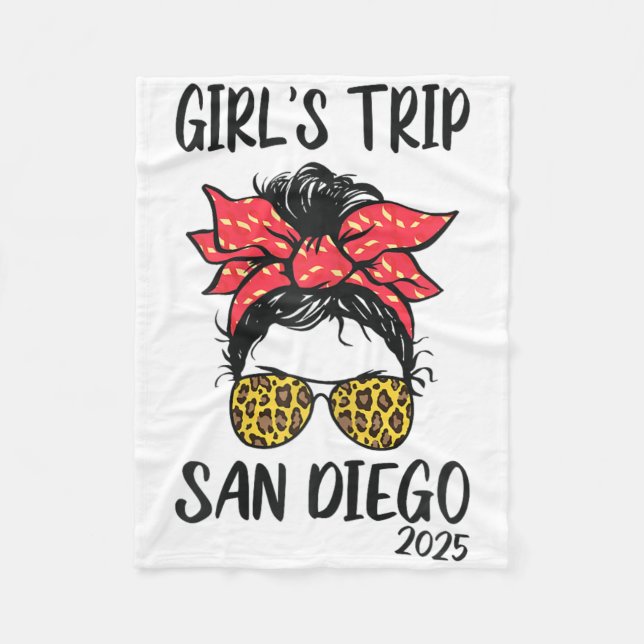 Girls Trip San Diego 2025 Vacation Girls Weekend M Fleecedecke (Vorderseite)