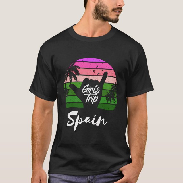 Girls Trip Spanien Urlaub T-Shirt (Vorderseite)