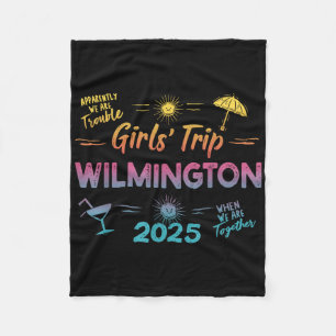 Girls Trip Wilmington 2025 North Carolina Summer V Fleecedecke