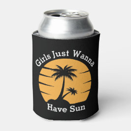 Girls Tropical Beach Urlaub Sommer kann kühlen Dosenkühler