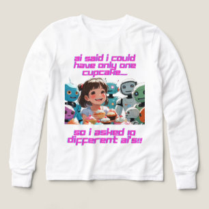 Girls Tshirt-Funny Girls Long Sleeve T - Shirt