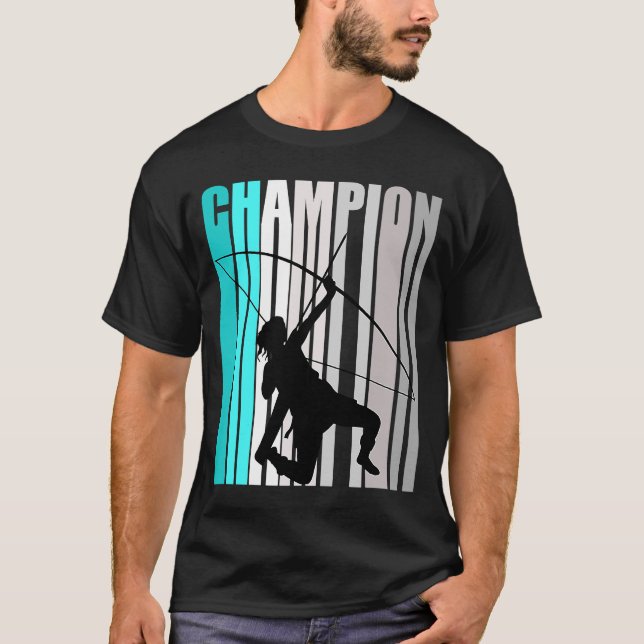 Girls Turquoise Archery Champion Birthday Archer T-Shirt (Vorderseite)
