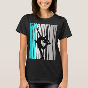 Girls Turquoise Ice Skaten Champion Ice Skaten T T-Shirt