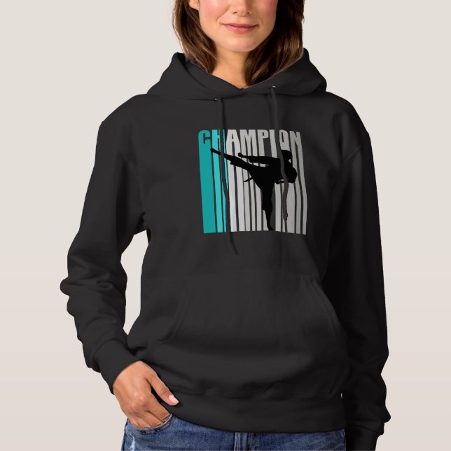 Girls Turquoise Jiu Jitsu Champion Jiu Jitsu Team Hoodie (Vorderseite)