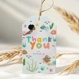 Girls Two the Sea Mermaid Birthday Favor Geschenkanhänger