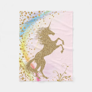 Girls Unicorn Blanket Fleecedecke