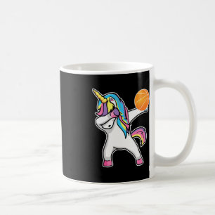 Girls Unicorn Dabbing Basketball Spieler Spaß Ball Kaffeetasse