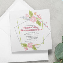 Girls Valentinstag Galentines Party Rosa