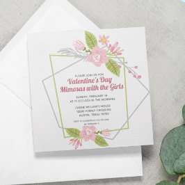 Girls Valentinstag Galentines Party Rosa Feiertagskarte