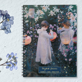 Girls Vintag Art Elegante Script Notizblock