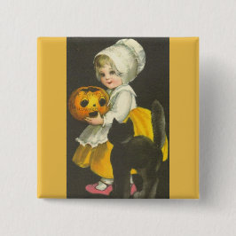 Girls Vintag Halloween Thema Button Button Abzeich