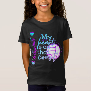 Girls Volleyball Mein Herz steht an diesem Gericht T-Shirt