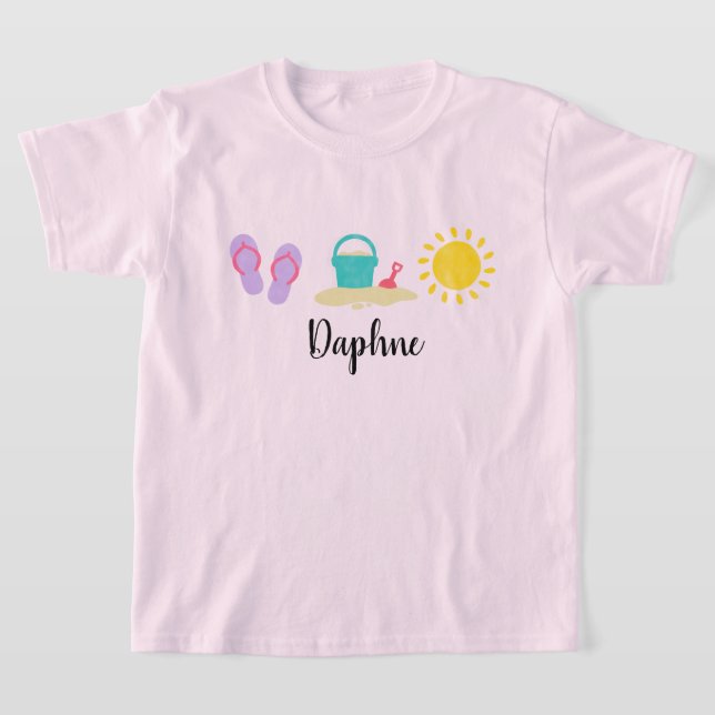 Girls Watercolor Beach Trio T-Shirt (Ablage )