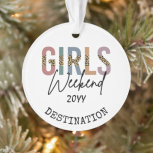 Girls Weekend Cheetah Print Girls Tour Ornament