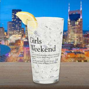 Girls Weekend Definition Personalisiert Glas