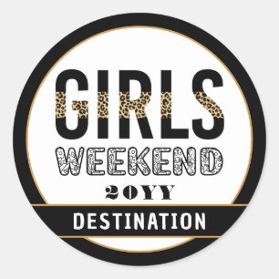 Girls Weekend Girls Club Runder Aufkleber