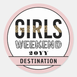 Girls Weekend Girls Club Runder Aufkleber
