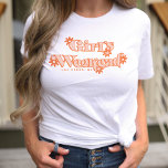 Girls Weekend Retro Junggeselinnen-Abschied Brie T-Shirt<br><div class="desc">Beginnen Sie das Party Wochenende mit diesem lustigen und retro Girls Weekend T - Shirt, der sich perfekt für Bachelorette- und Geburtstagspartys eignet! Freuen Sie sich auf die inspirierten Orangenblüten der 70er Jahre und den modernen, inspirierten Schriftart. Mit der oben stehenden Personalisierungsoption können Sie sich ganz einfach an Ihre Stadt...</div>