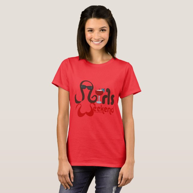 Girls Weekend Rotes T-Shirt (Vorne ganz)