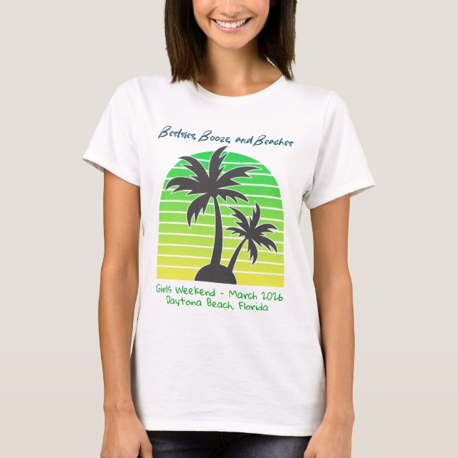 Girls Weekend Tee Customizable Beach Trip Group (Vorderseite)