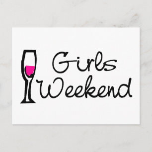Girls Weekend Wein Postkarte