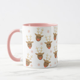 Girls Weihnachts Rentier Snowflakes Pattern Gold Tasse