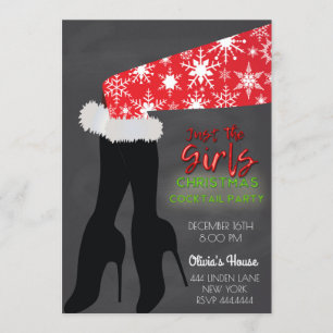 Girls Weihnachtscocktail Party Einladung