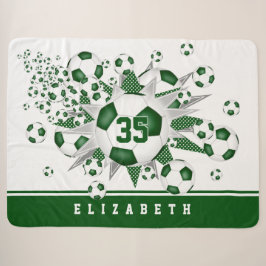 Girls-Weiß-Sport-Fußball-Stars Sherpadecke