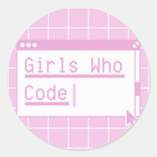 Girls Who Code Runder Aufkleber