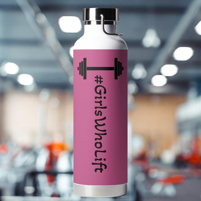 #Girls Who Lift Barbell Water Flasche (Von Creator hochgeladen)
