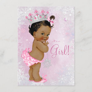 Girls Winter Wonderland Baby Dusche Einladung