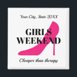 Girls Wochenende Party Reiseziel Sonderanfertigung Magnet<br><div class="desc">Girls Wochenende Party Reiseziel individuelle Kühlschrankmagnet. Das lustige Reiseandenken für Freunde,  Familien,  Brautpaare,  Brautpaare,  Bridal Crew,  Brautmädchen etc. Spaß für Brautparty,  Bachelorette,  Mädchen übernachten,  Reisen etc.</div>