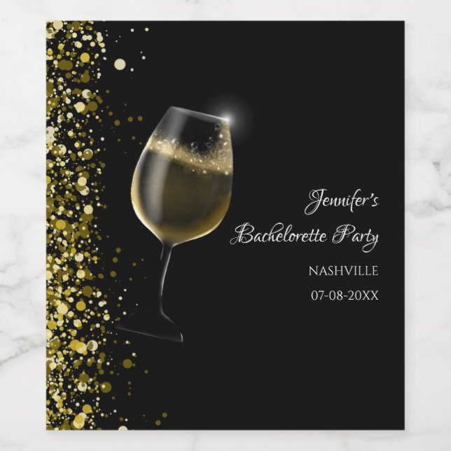 Girls-Wochenendmocktail Junggeselinnen-Abschied Go Weinetikett (Einzelnes Label)