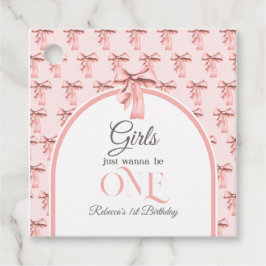 Girls wollen einfach nur ein rosa Bow sein erster  Geschenkanhänger