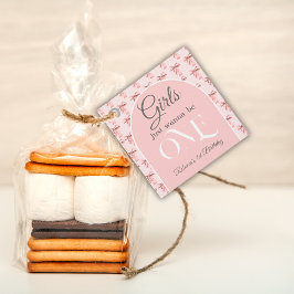 Girls wollen einfach nur ein rosa Bow sein erster  Geschenkanhänger