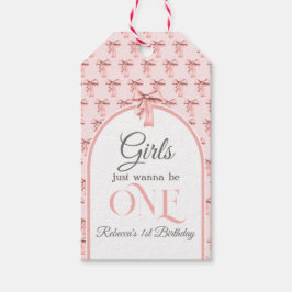 Girls wollen einfach nur ein rosa Bow sein erster  Geschenkanhänger